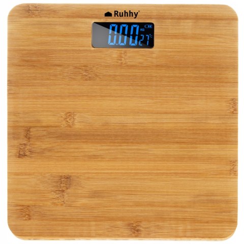Waga Bambusowa Lcd 180 Kg, Automatyczne Wyłączenie I Antyposlizgowe Stopki