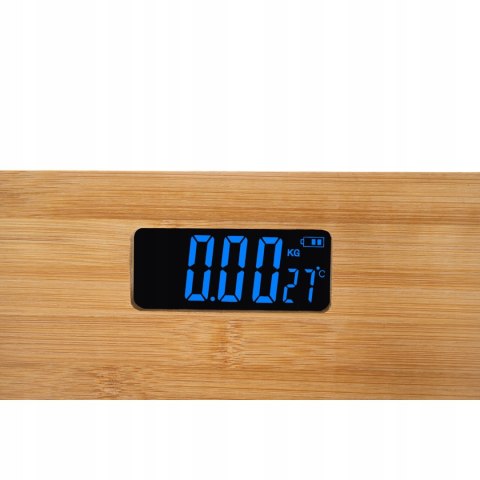 Waga Bambusowa Lcd 180 Kg, Automatyczne Wyłączenie I Antyposlizgowe Stopki