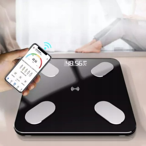 Waga Łazienkowa Analityczna Smart 180Kg Z Bluetooth I 25 Funkcjami