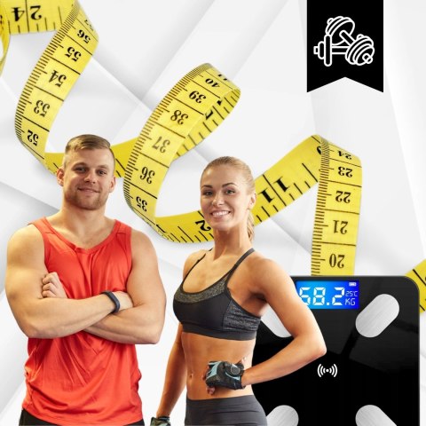 Waga Łazienkowa Analityczna Vess Smart+ Z Bluetooth, 180Kg, 25 Funkcji