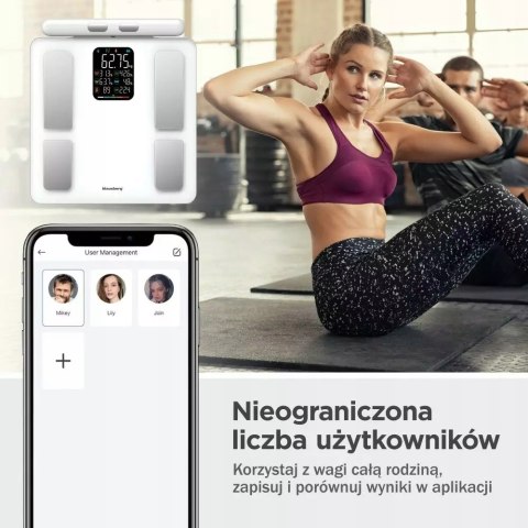 Waga Łazienkowa Elektroniczna Klausberg Kb-7856 Z Kompleksową Analizą Ciała