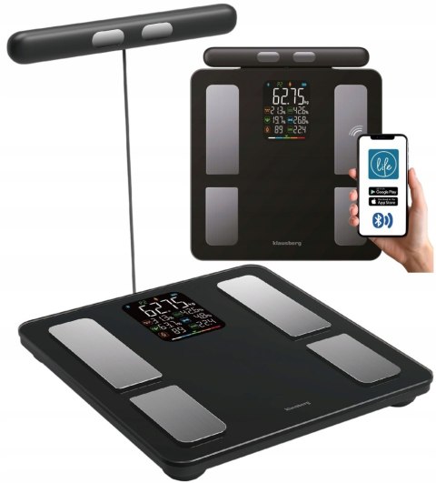 Waga Łazienkowa Klausberg Kb-7856 Z Analizą Składu Ciała, Bluetooth, Lcd