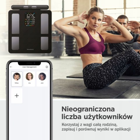 Waga Łazienkowa Klausberg Kb-7856 Z Analizą Składu Ciała, Bluetooth, Lcd