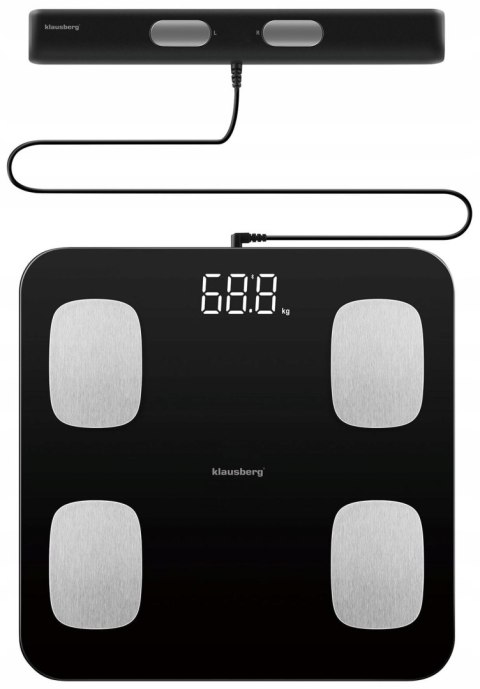 Waga Łazienkowa Klausberg Kb7852 - Analiza Ciała, Bmi, Tłuszcz, Bluetooth