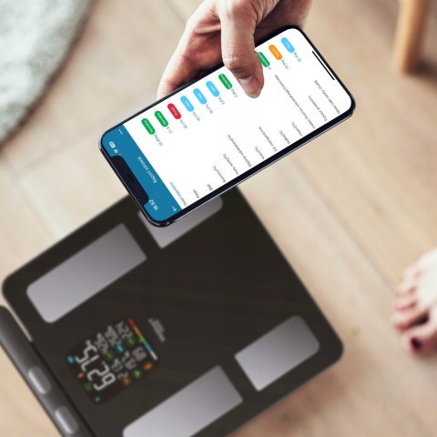 Waga Łazienkowa Scala 15-Parametrów Bluetooth Lcd, Apple Health, Google Fit