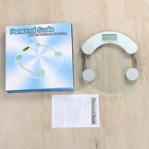 Waga Łazienkowa Szklana Lcd, Foot-Tap, 0,1Kg, 180 Kg Max, Precyzyjny Pomiar
