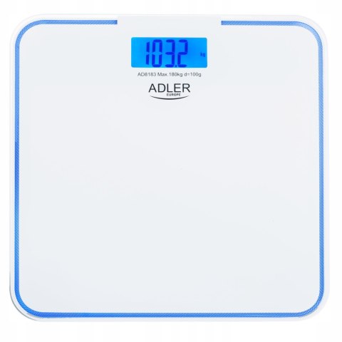 Adler Ad 8183 Waga Łazienkowa 180Kg Lcd 100G Z Niebieskim Podświetleniem