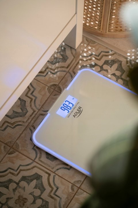 Adler Ad 8183 Waga Łazienkowa 180Kg Lcd 100G Z Niebieskim Podświetleniem