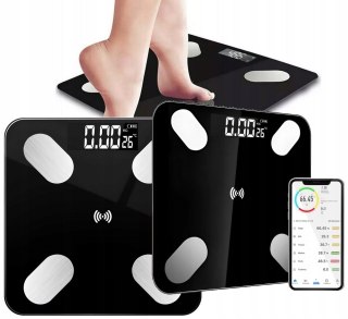 Profesjonalna Waga Łazienkowa 17W1 Bt Do 180Kg - Precyzyjne Pomiary Ciała