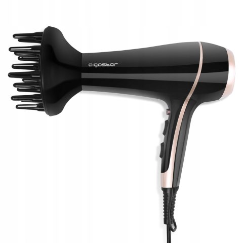Suszarka Do Włosów Aigostar 2400W, Jonizacja, 3 Temp., 2 Prędkości, Dyfuzor