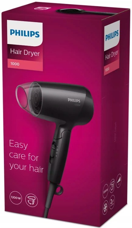 Suszarka Do Włosów Philips 1200W Turystyczna Składana Z Thermoprotect