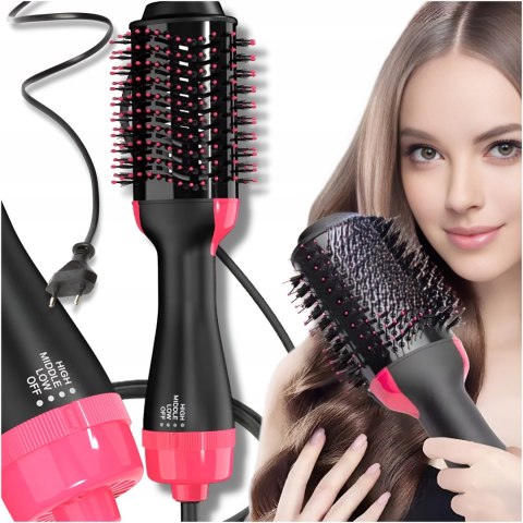 Szczotka Suszarka 4W1 1000W - Suszy, Czesze, Prostuje, Kręci, Lokuje Włosy