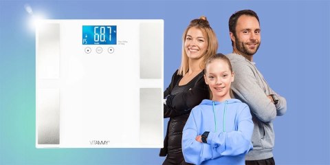 Vitammy Horizon Waga Łazienkowa Analizator Składu Ciała Bmi+Bmr 10Profilowa
