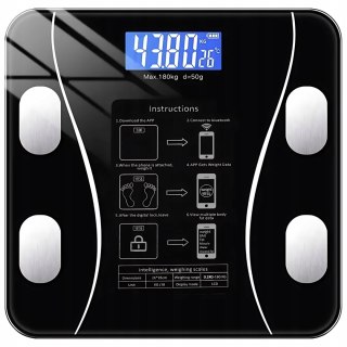 Waga Analityczna Smart Z Bluetooth, 8 Parametrów, Termometrem I 180 Kg