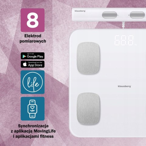 Waga Łazienkowa Inteligentna Analityczna Kb7853 Klausberg Z Bluetooth/Bmi