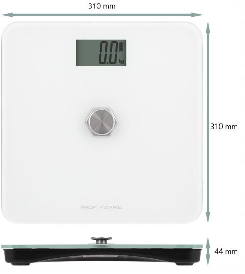 Waga Łazienkowa Kinetyczna 180Kg Lcd Bez Baterii, Szklana, Antypoślizgowa