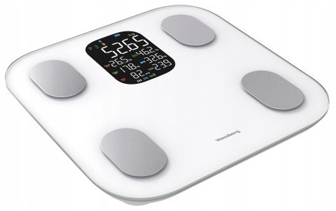 Waga Łazienkowa Klausberg Kb-7855 Analiza Ciała, Bmi, Bluetooth, 180Kg