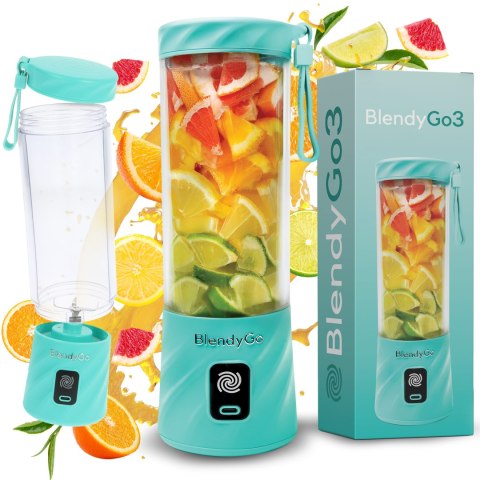 Blender Personalny Blendygo 3 Miętowy - Smoothie, Pulsemotion, Z Usb-C