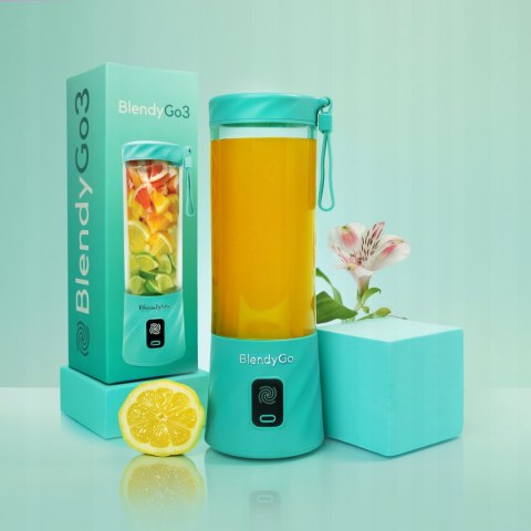 Blender Personalny Blendygo 3 Miętowy - Smoothie, Pulsemotion, Z Usb-C