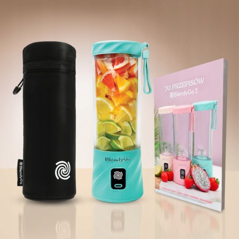 Blender Personalny Blendygo 3 Miętowy - Smoothie, Pulsemotion, Z Usb-C