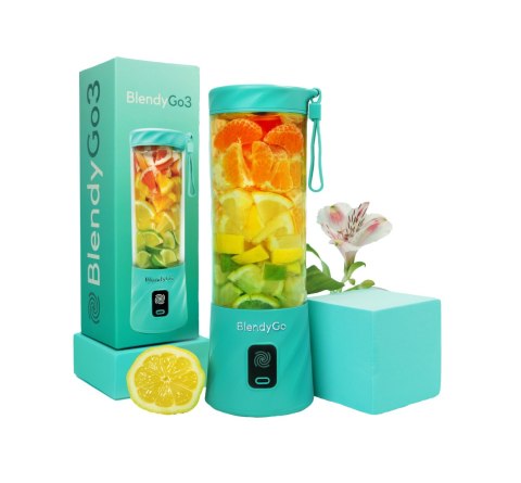 Blender Personalny Blendygo 3 Miętowy - Smoothie, Pulsemotion, Z Usb-C