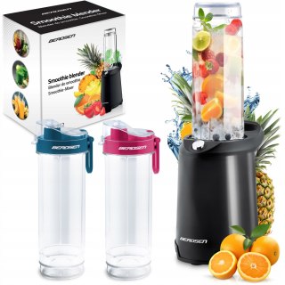 Blender Smoothie Berdsen 700W Z 2 Butelkami 0,57L - Mocny, Mobilny, Idealny