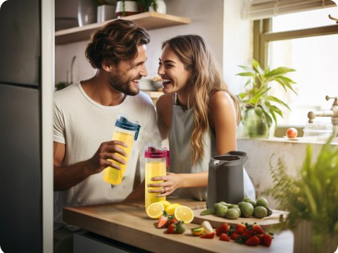 Blender Smoothie Berdsen 700W Z 2 Butelkami 0,57L - Mocny, Mobilny, Idealny