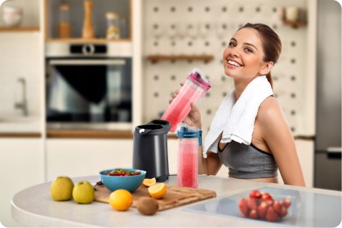 Blender Smoothie Berdsen 700W Z 2 Butelkami 0,57L - Mocny, Mobilny, Idealny