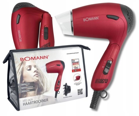 Kompaktowa Składana Suszarka Bomann Htd8005cb 2-Stopnie Turystyczna 1300W