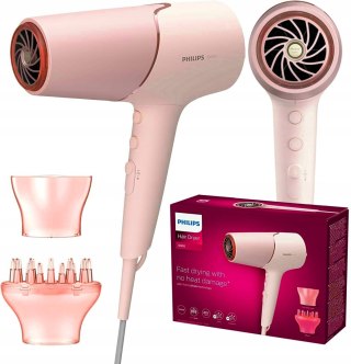 Mocna Philips Suszarka 2300W Do Włosów Z Jonizacją, Dyfuzor I Koncentrator