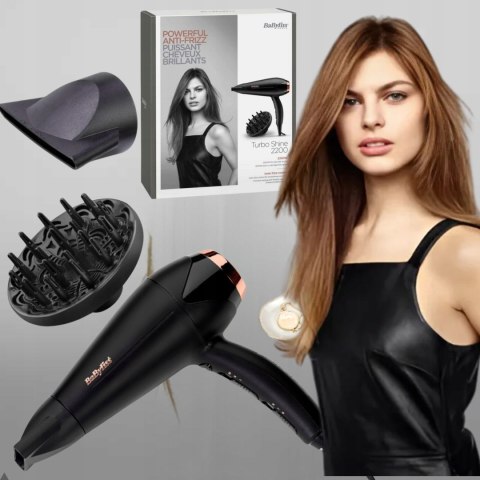 Mocna Suszarka Babyliss D570de 2200W Jonizacja Koncentrator Dyfuzor Hit