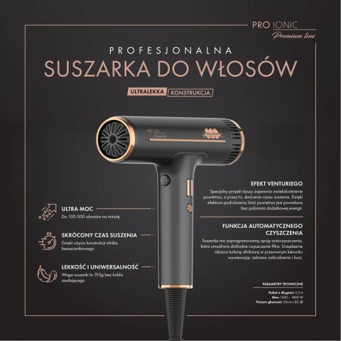 Profesjonalna Suszarka Do Włosów Fale Loki Koki Pro Ionic 1800W Jonizacja