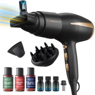 Profesjonalna Suszarka Lumineo 2400W 5W1 - Jonizacja, Dyfuzor Oraz Serum