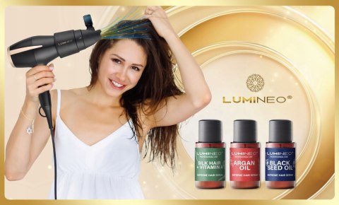 Profesjonalna Suszarka Lumineo 2400W 5W1 - Jonizacja, Dyfuzor Oraz Serum