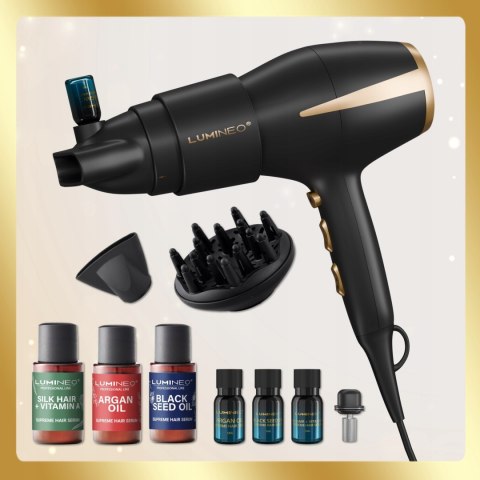 Profesjonalna Suszarka Lumineo 2400W 5W1 - Jonizacja, Dyfuzor Oraz Serum