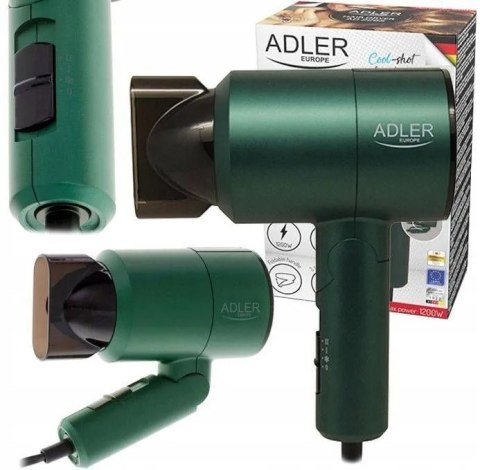 Suszarka Adler 2265 1100W 2 Temp Chłodny Nadmuch, Składana Rączka, Podróżna