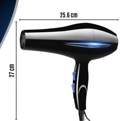 Suszarka Do Włosów 1200W Jonizacja 2W1 Dyfuzor/Koncentrator 5 Trybów Zimny