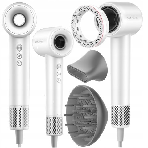 Suszarka Do Włosów Coshare Sf1 1600W 12 Trybów, Jonizacja, Ring+Dyfuzor