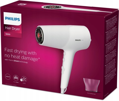 Suszarka Do Włosów Philips Bhd500 2100W, Jonizacja, 6 Stopni Ustawień