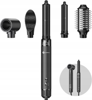 Suszarka I Lokówka 5W1 Slopehill Air Styler 110000 Obr./Min Ciemnoszara
