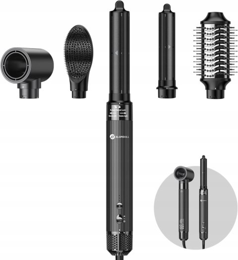 Suszarka I Lokówka 5W1 Slopehill Air Styler 110000 Obr./Min Ciemnoszara