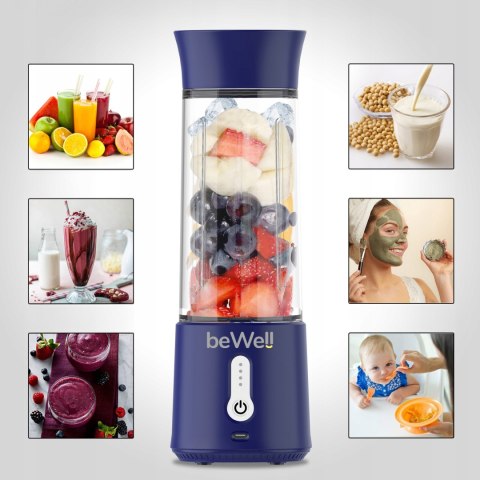 Bieżnikowy Blender Bewell Plus 500Ml - Bezprzewodowy I Przenośny