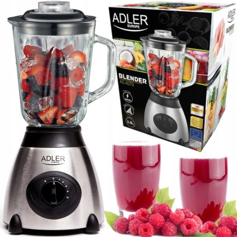 Blender Ad 4070 600W/800W, Szklany Kielich, 5 Prędkości, Kruszenie Lodu