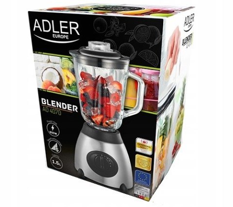 Blender Ad 4070 600W/800W, Szklany Kielich, 5 Prędkości, Kruszenie Lodu