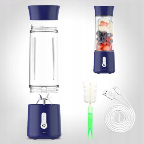 Blender Bezprzewodowy Bewell Plus 500Ml Do Smoothie I Koktajli