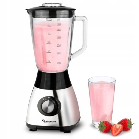 Blender Kielichowy 1200W Szklany 1,5L Do Koktajli Z Kruszeniem Lodu Turbo