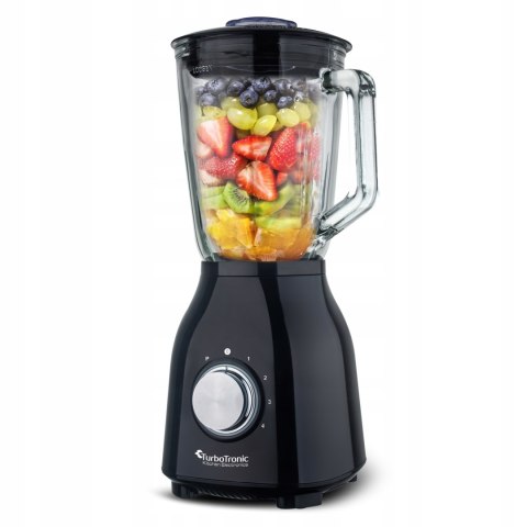 Blender Kielichowy 1400W Szklany 1,5L Kruszy Lód 4 Prędkości Turbo Styl