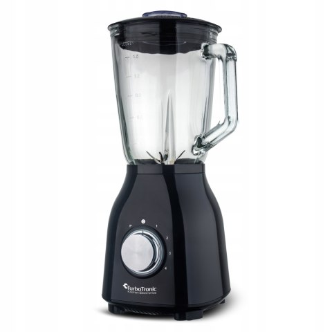Blender Kielichowy 1400W Szklany 1,5L Kruszy Lód 4 Prędkości Turbo Styl