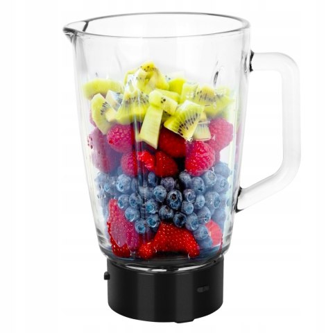 Blender Kielichowy 1400W Szklany 1,5L Kruszy Lód 4 Prędkości Turbo Styl