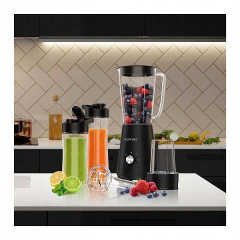 Blender Kielichowy 4W1 1000Ml Dzbanek, Bidony 400/600Ml, Ostrza Tytan, 350W